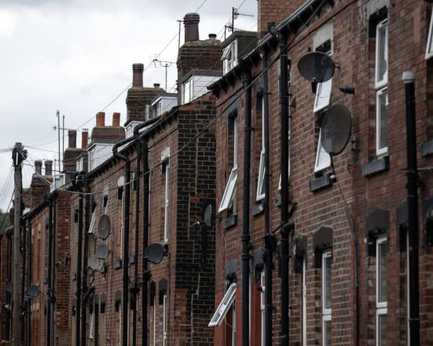 A row of terraced houses.