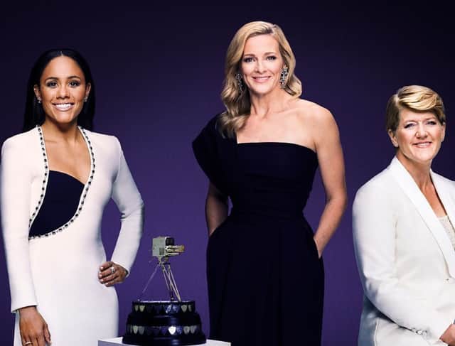 (L-R) Alex Scott, Gabby Logan and Claire Balding will host SPOTY 2024. Photo: BBC