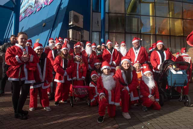 TM Sports FC running the Santa Dash as a team. Coach Neil Truby interviewed in the Unconventional Brits Xmas Special.