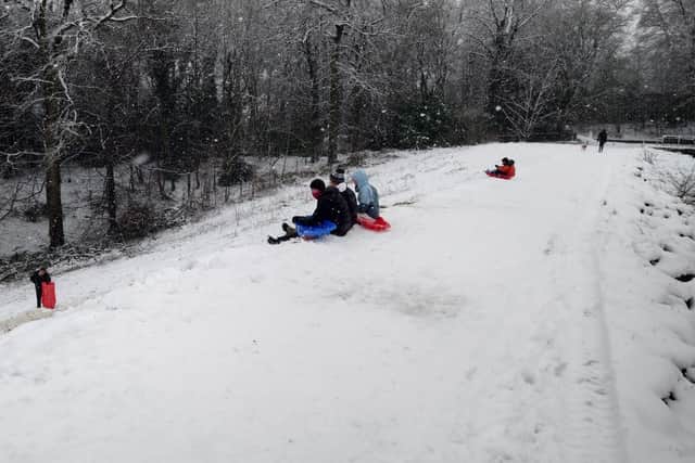 Daredevils have wasted no time in making the most of the snow, after Leeds awoke to a frosty winter wonderland.