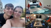 Annabelle Green and her boyfriend Joel Simons stay in the Jumbo Jet Hotel.