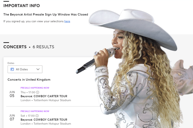 What other options do you have to secure tickets to see Beyoncé in the UK - that doesn't involve sitting in a virtual queue worrying about dynamic pricing?