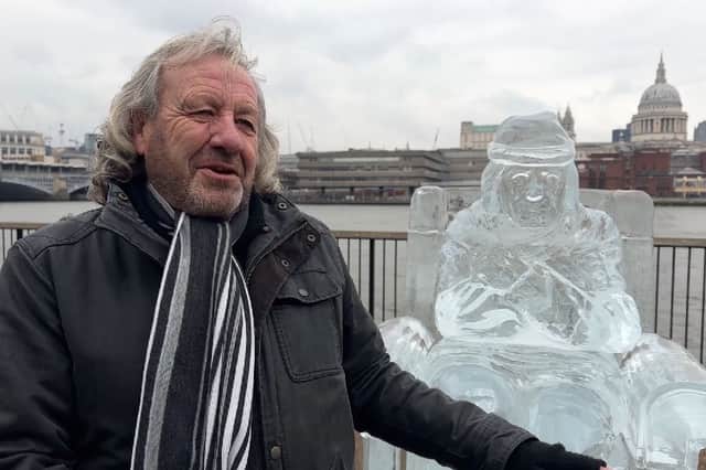 A statue has been unveiled as part of a campaign to highlight the issue of pensioner poverty this winter.