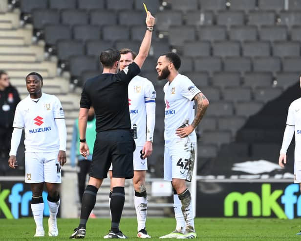 Jay Williams has picked up four yellow cards since signing for MK Dons