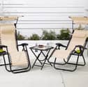 The Neo patio set comes with a cute little table