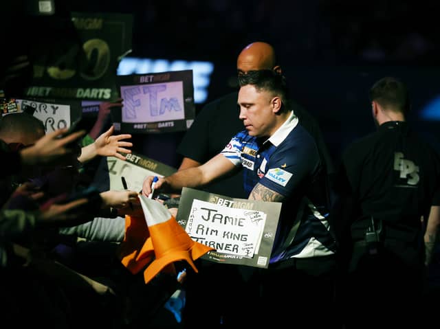 Gerwyn Price during the 2025 Premier League darts