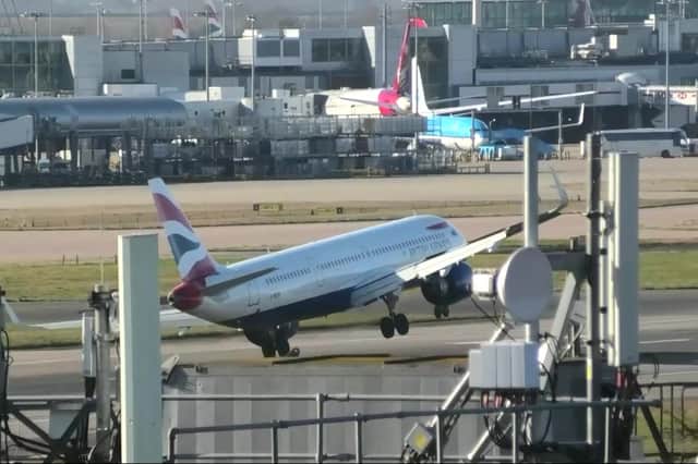 British Airways flight struggles in Storm Corrie.