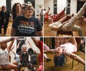 Chair burlesque dancers hold midnight burlesque-athon in their pyjamas