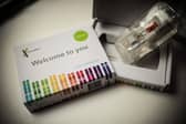 A saliva collection kit for DNA testing (Photo: ERIC BARADAT/AFP via Getty Images)