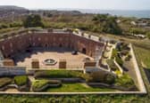 The stunning roof garden at Golden Hill Fort, an old Victorian fortress on the Isle of Wight, where a three-bedroom house is for sale with a guide price of £295,000