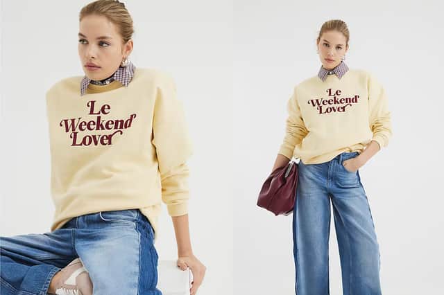 River Island Yellow Le Weekend Lover Sweatshirt £36 (size L) 