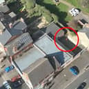 Man tries to flee drugs factory.