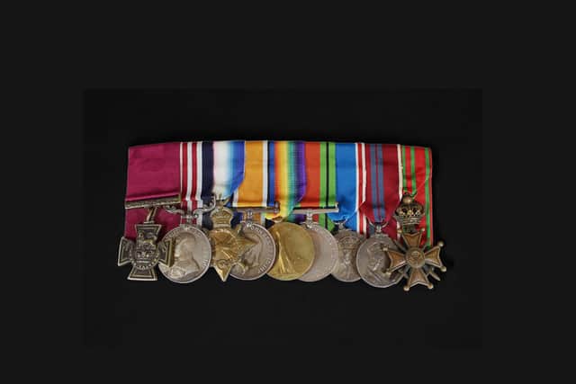 James Ockendon's medals, including his Victoria Cross.