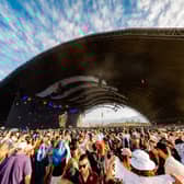 Disco Lines performs at the Sahara Tent at the 2025 Coachella Valley Music And Arts Festival on April 12, 2025 in Indio, California