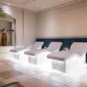 The heated loungers in the new relaxation area at Thorpe Park