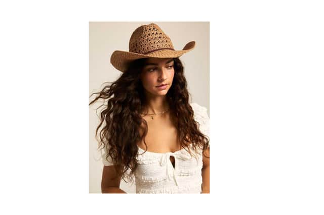 New Look  Tan Western Style Straw-Look Hat 