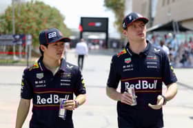 Yuki Tsunoda and Max Verstappen