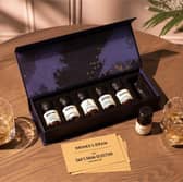 The selection box contains six premium whiskies