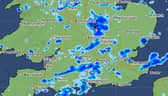 Met Office map shows when heavy rain is forecast to hit the UK.