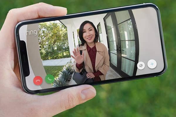 See, hear and speak to visitors remotely with the Ring Video Doorbell’s live HD video and two-way talk features