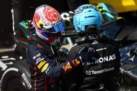 Max Verstappen and George Russell