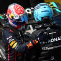 Max Verstappen and George Russell