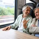 Actor Larry Lamb and his son George Lamb transform travel time on the train into opportunities for meaningful conversations with friends and loved ones.