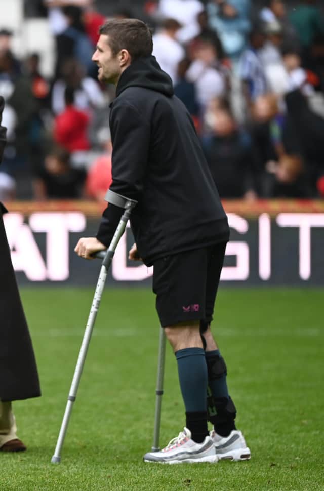 Crowley was seen on crutches at the end of last season