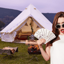 Despite being viewed as a 'frivolous luxury,' more people are spending money on glamping at UK music festivals, rather than camping in their old and trusted tents.