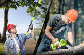 The Sukumo cordless pole saw is designed for trimming tall branches and garden maintenance jobs.
