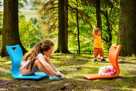 Designed for kids or adults, these funky outdoor chairs are a great way to enjoy the great outdoors in comfort