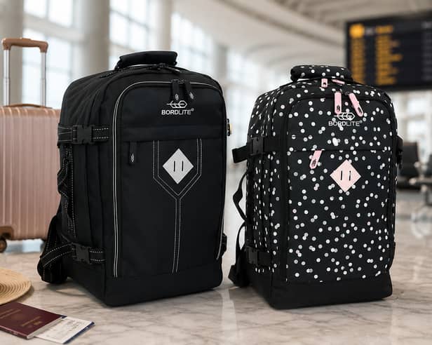 The airline approved under seat cabin bag sold by GoGroopie is designed to fit beneath the seat on airlines including Ryanair, easyJet and British Airways.