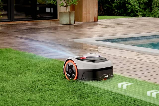 The Segway Navimow i205 AWD robotic lawn mower automatically maps and maintains lawns without boundary wires