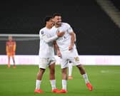 Aaron Collins scored a hat-trick against Brentford