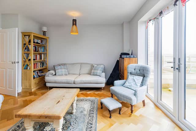 The separate lounge provides a dedicated space to unwind, complemented by a study that offers flexibility for working from home or quiet activities