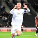 Alex Gilbey scores his 50th goal for Dons on Tuesday night