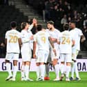 MK Dons celebrate against Bromley