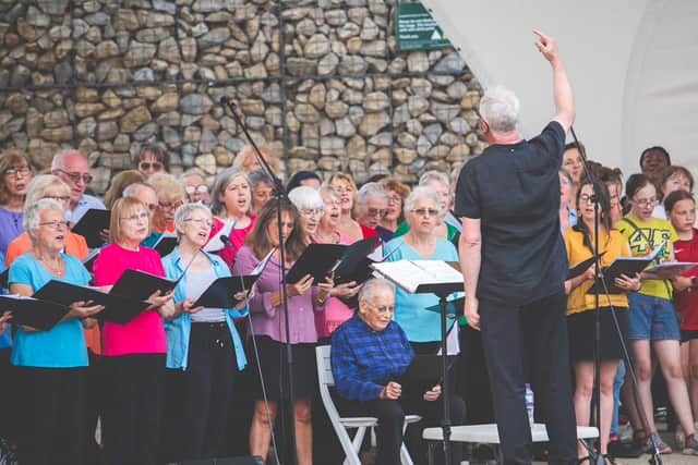 Craig taking the choir through its paces