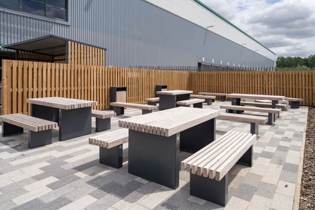 Refurbishment work includes creating new outdoor seating areas to support employee wellbeing