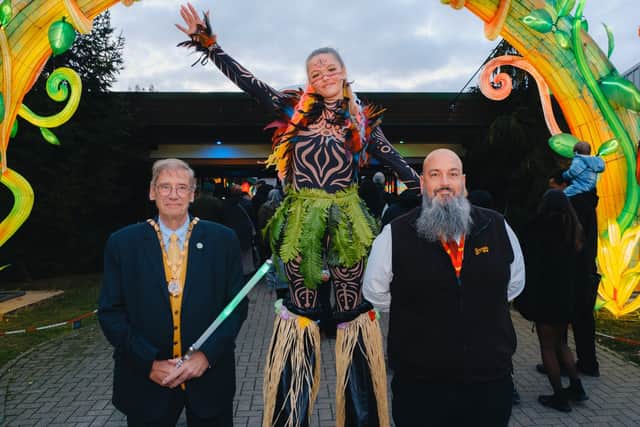 Mayor of Milton Keynes, Cllr Paul Trendall and Gulliver's Land General Manager Lee Petchey