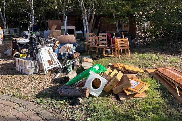 Some of the items removed from the storeroom