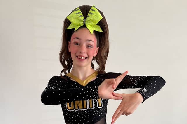 Harriet, 13, from Milton Keynes, is preparing to compete at Allstar Worlds in Orlando, Florida, in April 2027 with Unity Allstars MK.