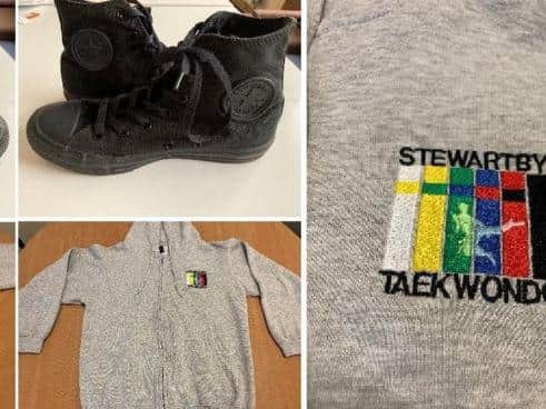 Leah's jumper and trainers
