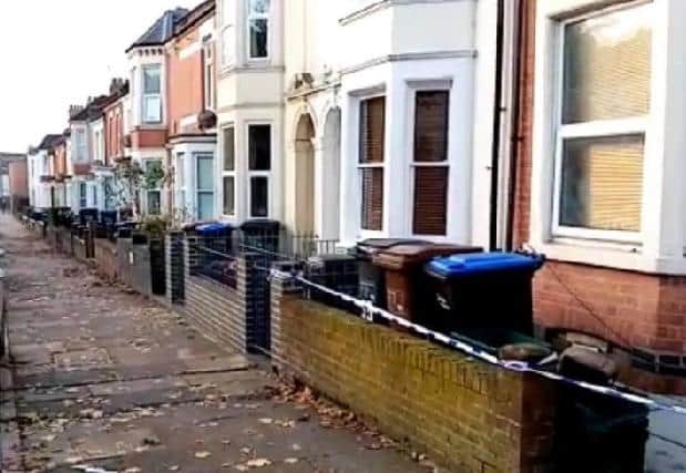 A house in Stimpson Avenue, Northampton, has been cordoned off following the stabbing on Tuesday night