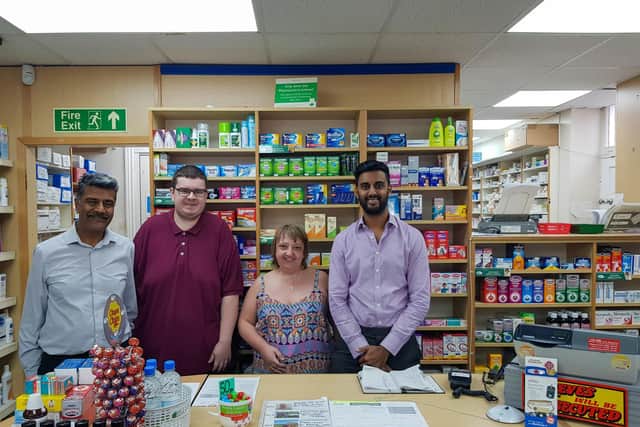 Sahil Shah and his team at Mclaren Pharmacy in Milton Keynes