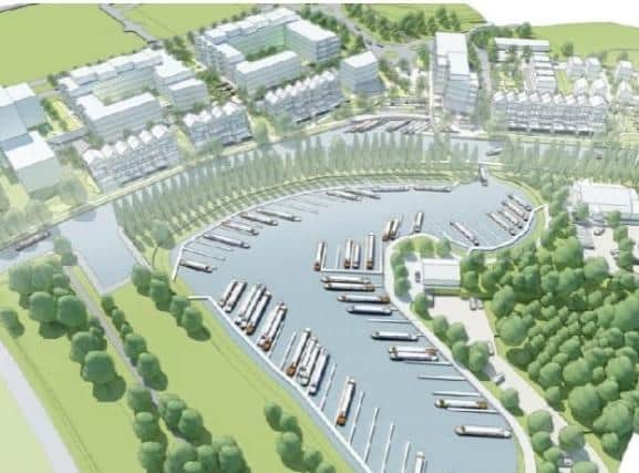 An artist's impression of the new marina development