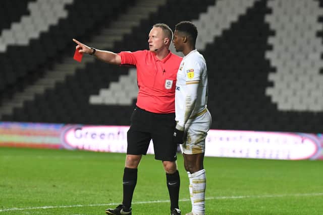 Agard was shown the red card for the second time in as many games