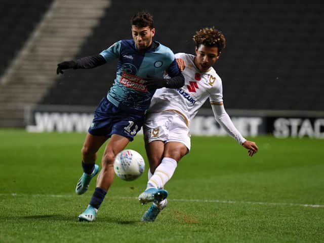 Matthew Sorinola in action against Wycombe