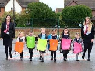 The children love their new bags