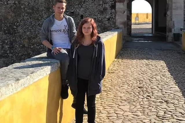 Haydon and Leah in happier times